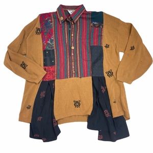 Donna Jessica lagenlook patchwork top tunic sweater.